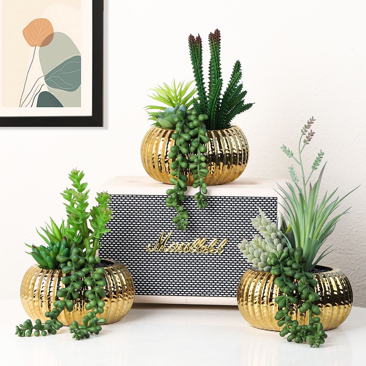 Plantas artificiales nórdicas, bonsái pequeño y suculento, adornos decorativos para la sala de estar del hogar, flores artificiales, flores falsas, plantas en macetas de cerámica