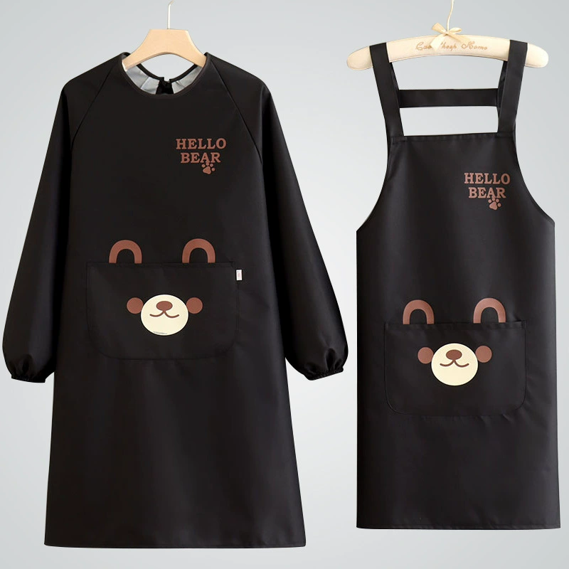 Водонепроницаемый фартук для кухни, бытовой маслостойкий рабочий и столовый, специальный ресторанный комбинезон с длинными рукавами для мужчин и женщин