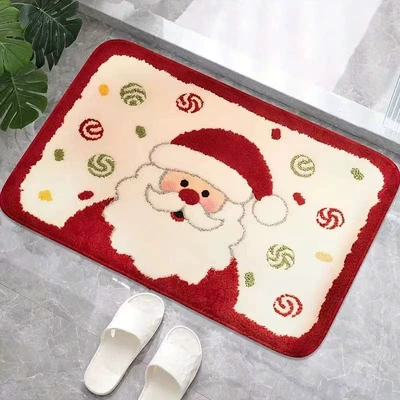 Avtomobil döşəmə paspasları — and heat-insulating mats for bathrooms, bedroom - yy0721-christmas-13-4060cmskin-friendly-imitation-cashmere