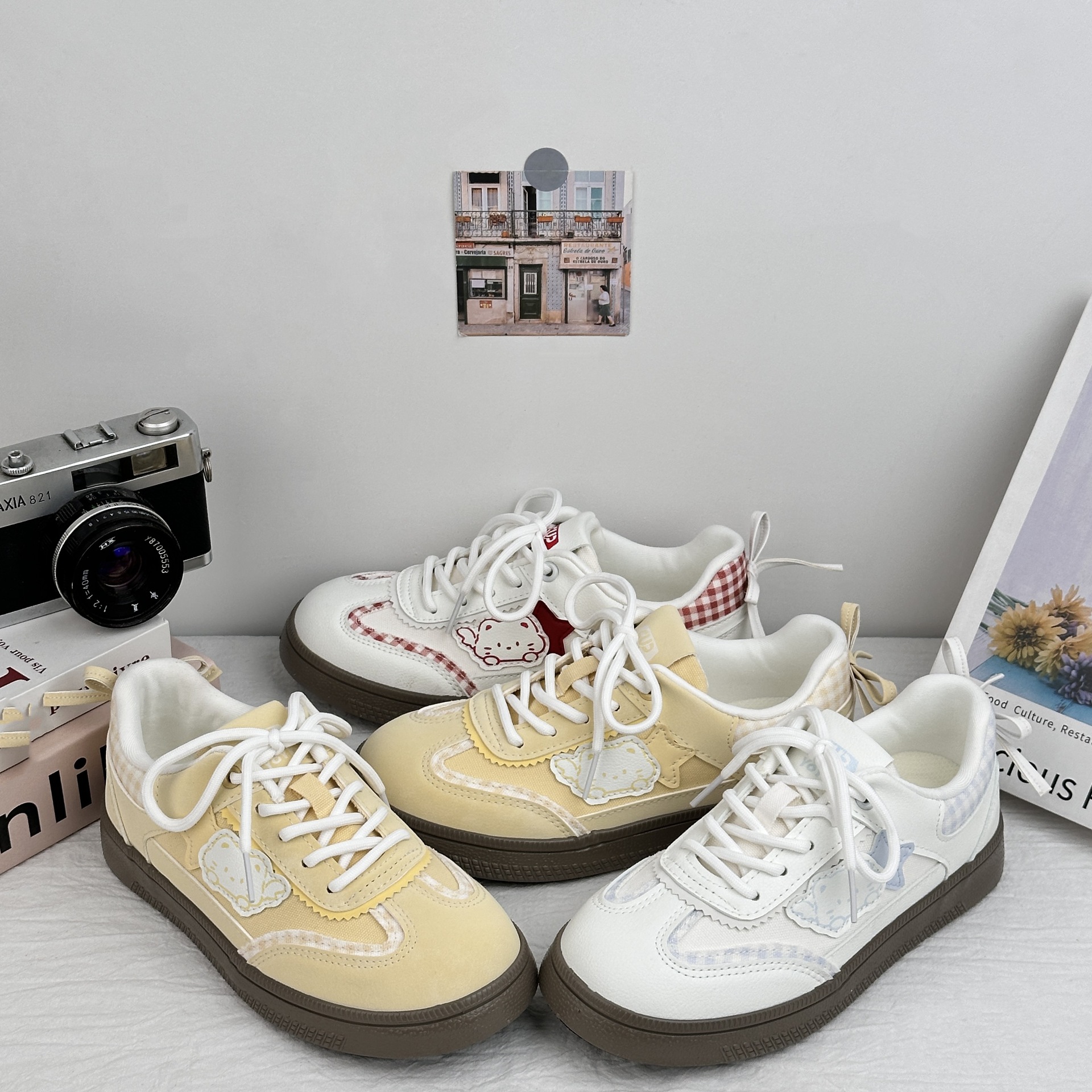 Longwave fondo grueso lienzo puff zapatos blancos zapatos de mujer 2025 verano nuevo estilo universal chic zapatos de entrenamiento de skate