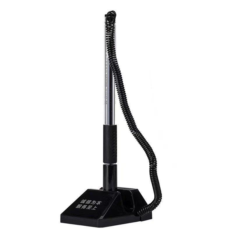 Morning light AGPA5201 Business desk pen bank desktop fixed pen cable black signature pen front desk paste pen