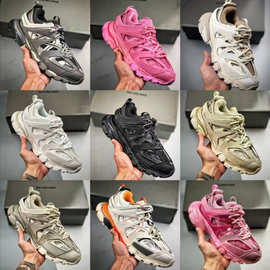 莆田高端纯原巴黎三代Track 1.0厚底增高休闲男女低帮运动老爹鞋