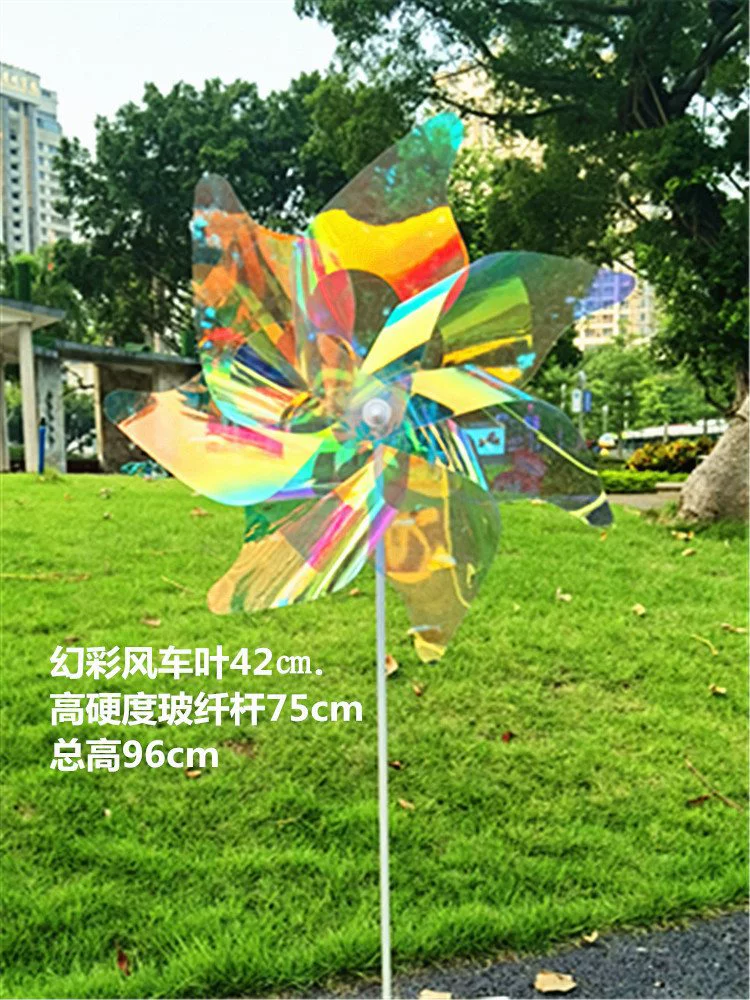 Colorful travel plastic windmill toy for camping