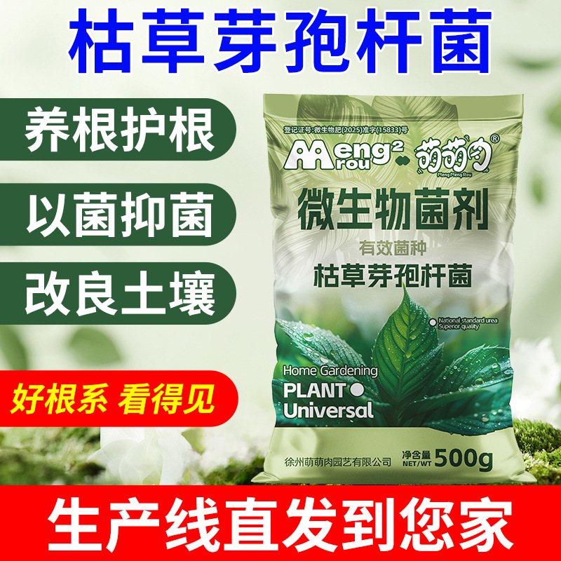 枯草芽孢杆菌生物正品疏松土壤板结重茬根枯立枯抑菌微生物菌舔砖