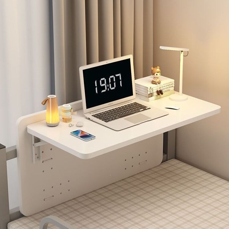 Dormitory bed desk, widened student study desk, foldable suspended computer desk for dormitory bunk beds, simple desktop