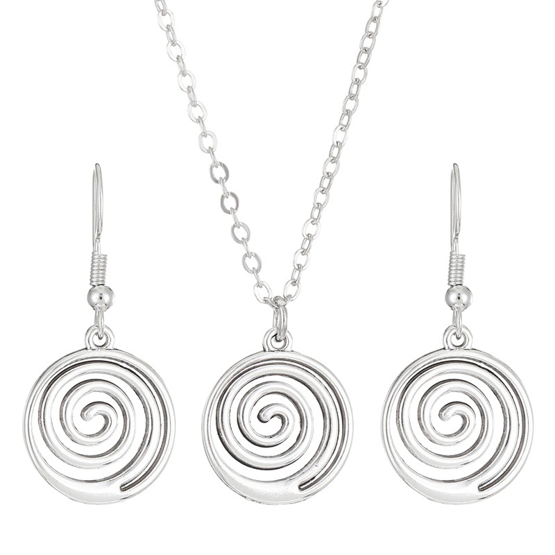 Cruz-Border moda personalizada para hombres y mujeres collar retro simple de alta calidad vórtice pendientes colgantes accesorios populares al por mayor