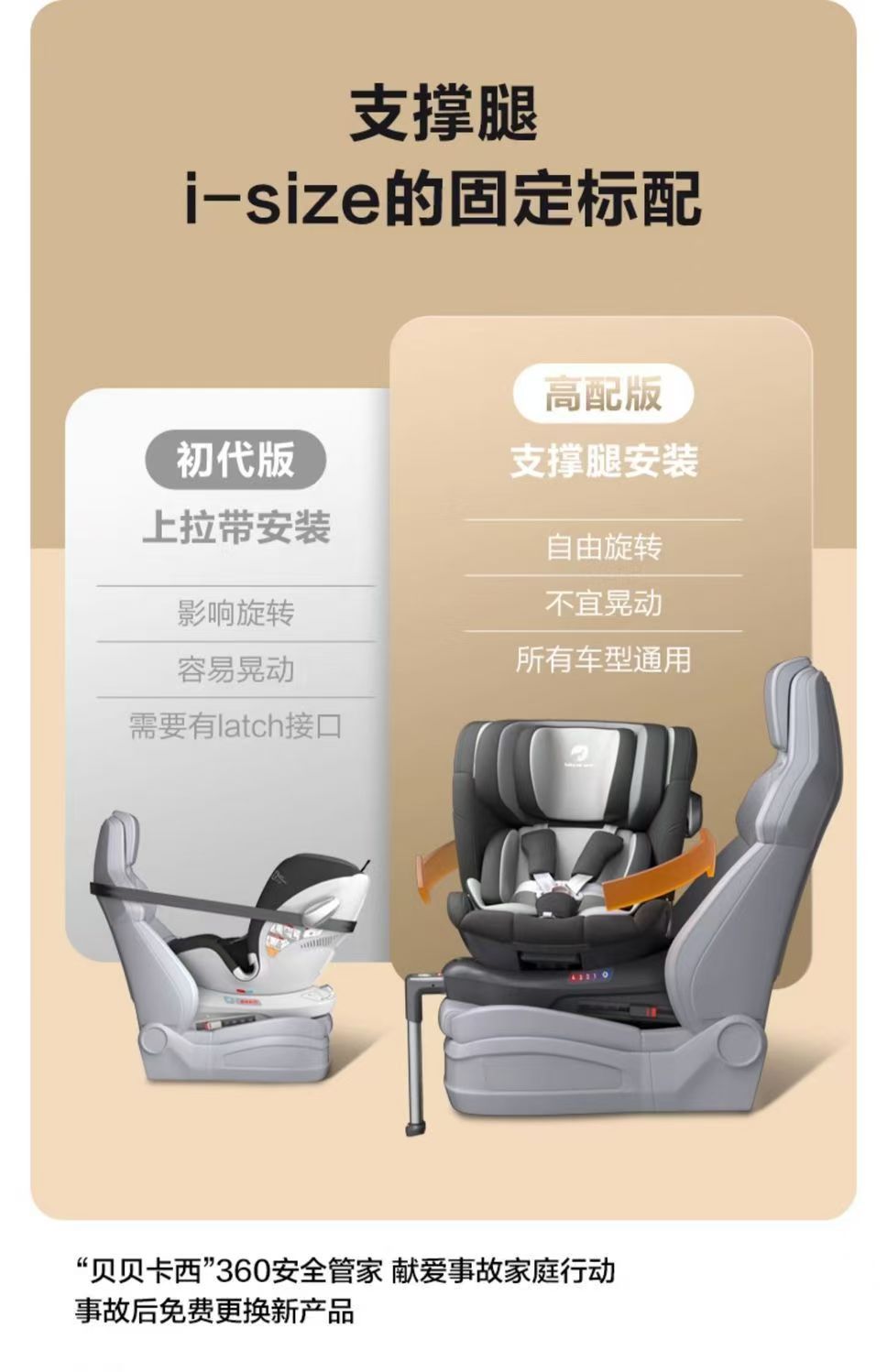 Bebecasi 0-12 years old newborn safety seat car 360 Rotating baby baby car