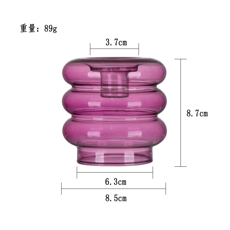 Rosa círculo rojo candelabro