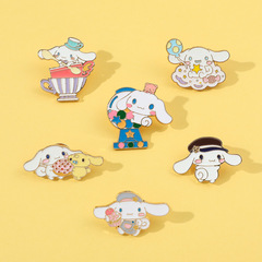 Sanrio Metal Badge: Japanese-Style Soft, Adorable, and Creative Cinnamoroll & Kuromi Cartoon Bag Accessories & Brooch