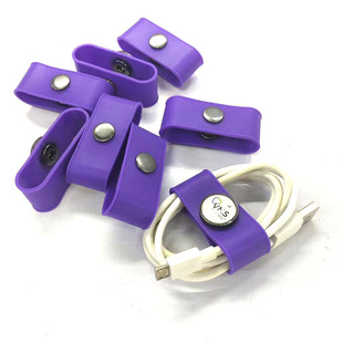 Mold data cable silicone storage buckle silicone data cable tie metal buckle cable organizer Winder