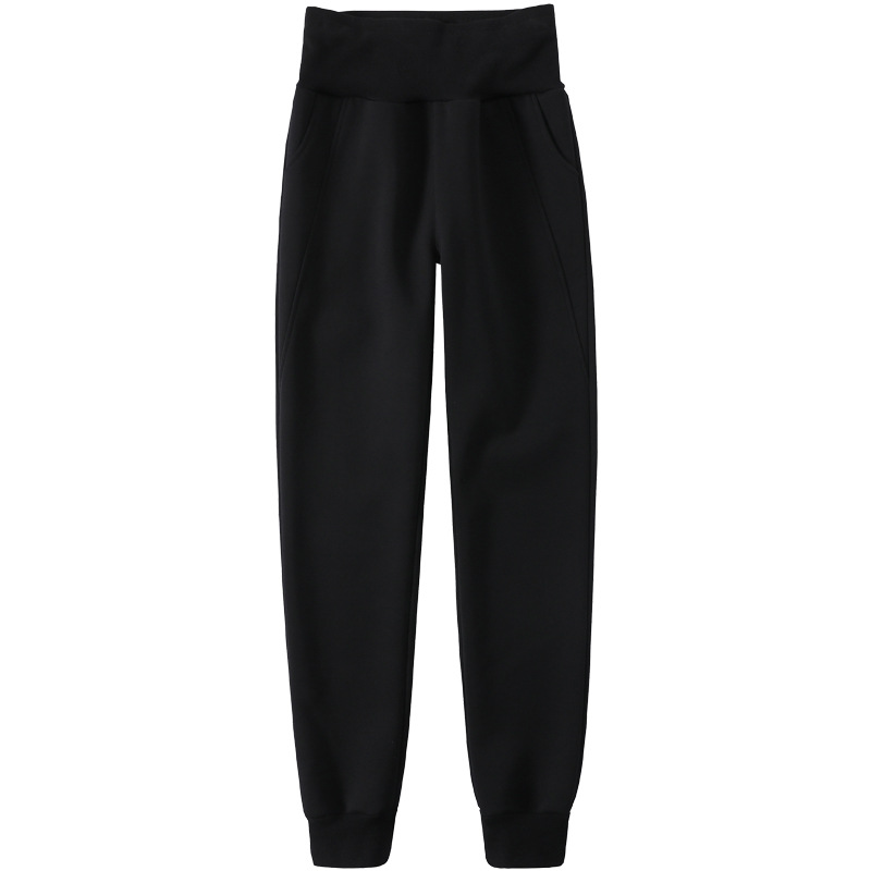 Bunched Foot Sports Pants Women's Autumn and Winter 2023 New Arrival Small Casual Loose Black Warm Popular Popular Style Wei Pants