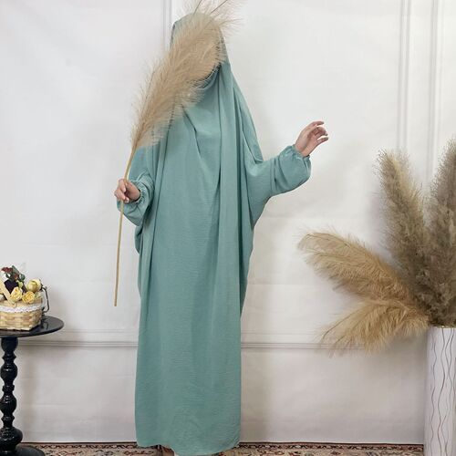 European, American, Middle Eastern, Dubai, Malay, Plain Color Loose Robe, Plus Size Women's Dress