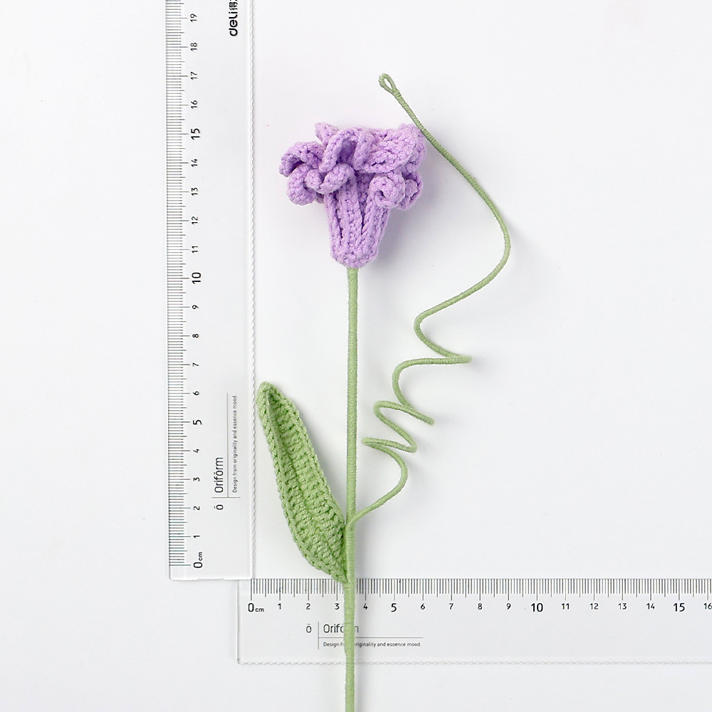 成品跨境编织向日葵仿真花手工毛线针织太阳花郁金香花玫瑰花礼物详情28