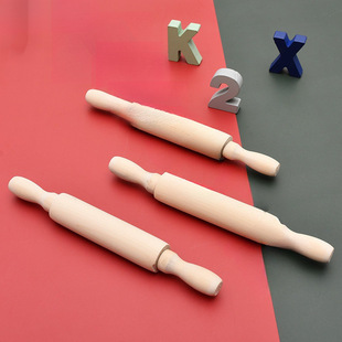Wooden Baking Tools Children's Mini Rolling Pin Unpainted Small Rolling Pin Household Dumpling Skin Roller