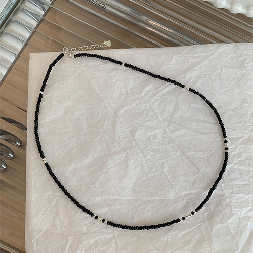 Fever's Korean blogger-inspired Ins-style beaded thin necklace for women, minimalist niche design sense stackable clavicle chain