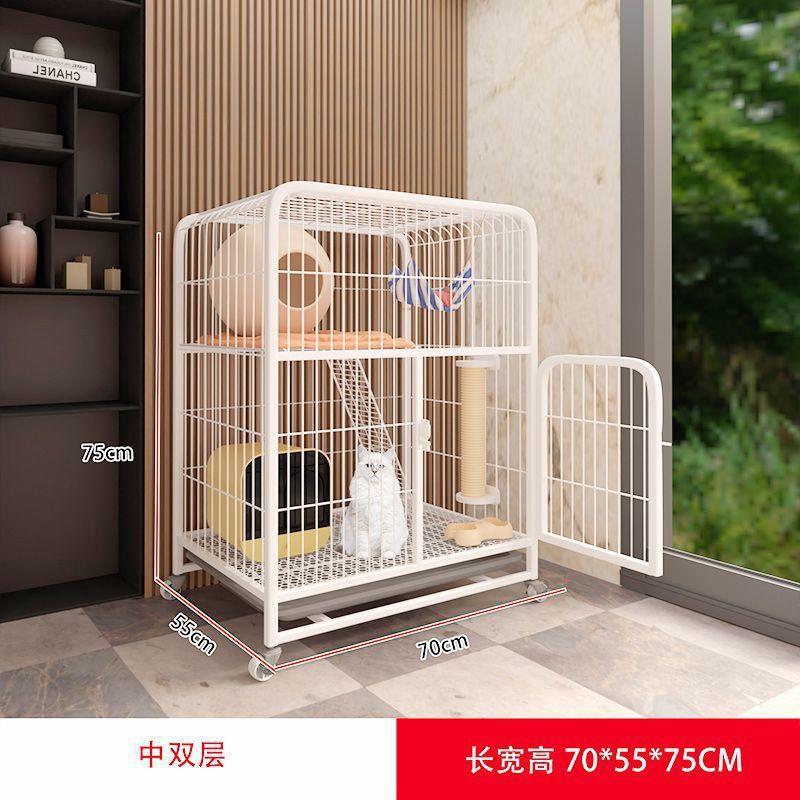 Jaula de gato doméstica interior de dos pisos gato villa no ocupa tierra mascota casa de gatos casa de gatos pequeña casa de gatos casa de gatos