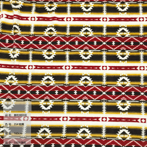 Ready-to-ship double-sided plush velvet print, granular print plush velvet ethnic style Christmas home wear plush fabric