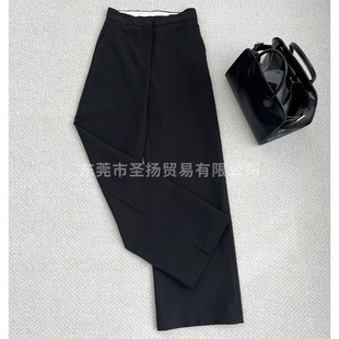 Highly recommended! Simple The*Row retro wool floor-length straight-leg commuting high-waisted slim trousers for women