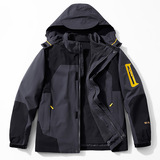 Дорожная мужская водонепроницаемая альпинистская куртка для работы, с печатью вашего логотипа, «три в одном», с вышивкой