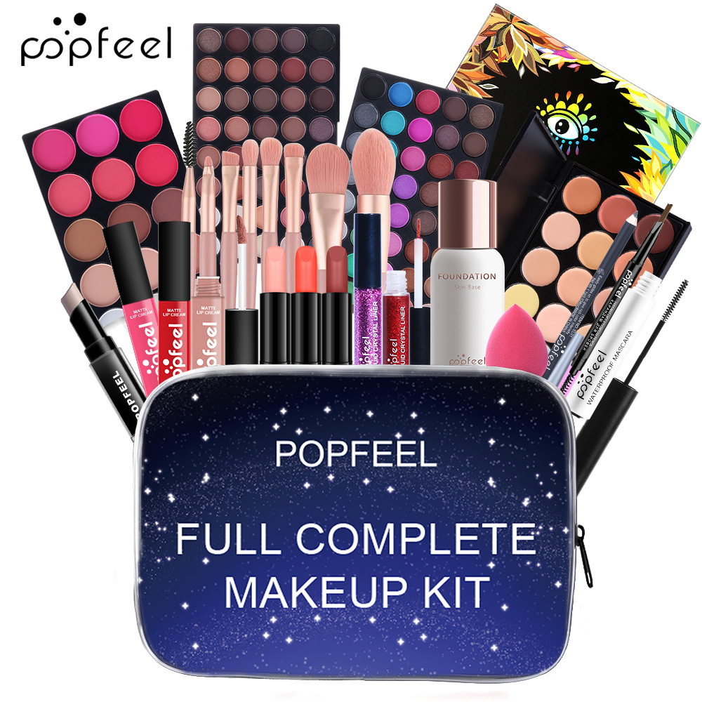 Set completo per il trucco leggero POPFEEL Makeup Master per principianti - Confezione regalo per il trucco_voghion.com