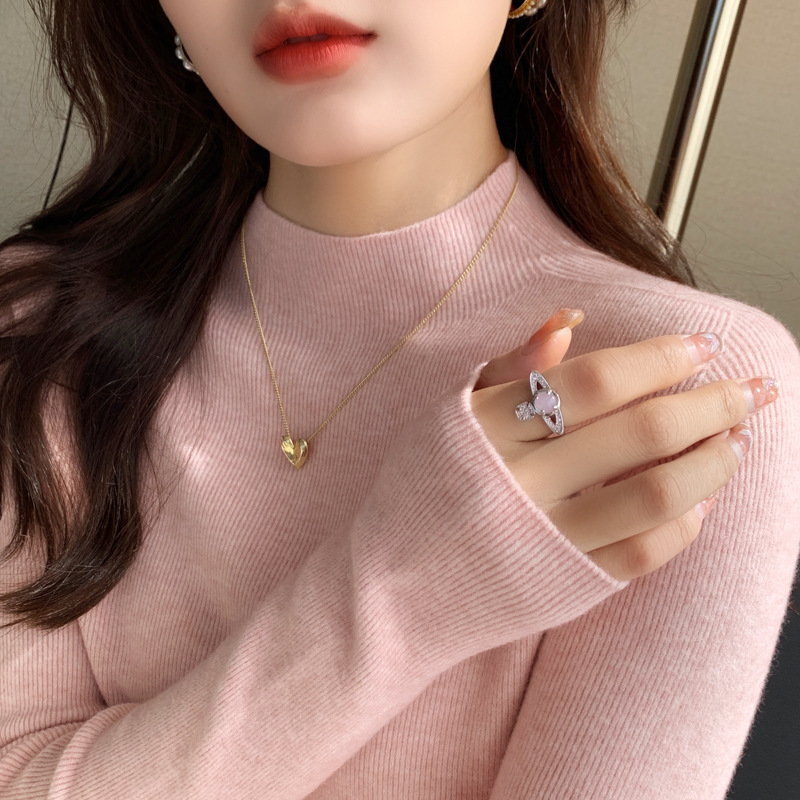 Gray Half Turtleneck Bottoming Shirt for Women, Seamless One-Piece Sweater, Autumn and Winter New Soft Waxy Knitted Top Gray Half Turtleneck Bottoming Shirt for Women, Seamless One-Piece Sweater, Autumn and Winter New Soft Waxy Knitted Top