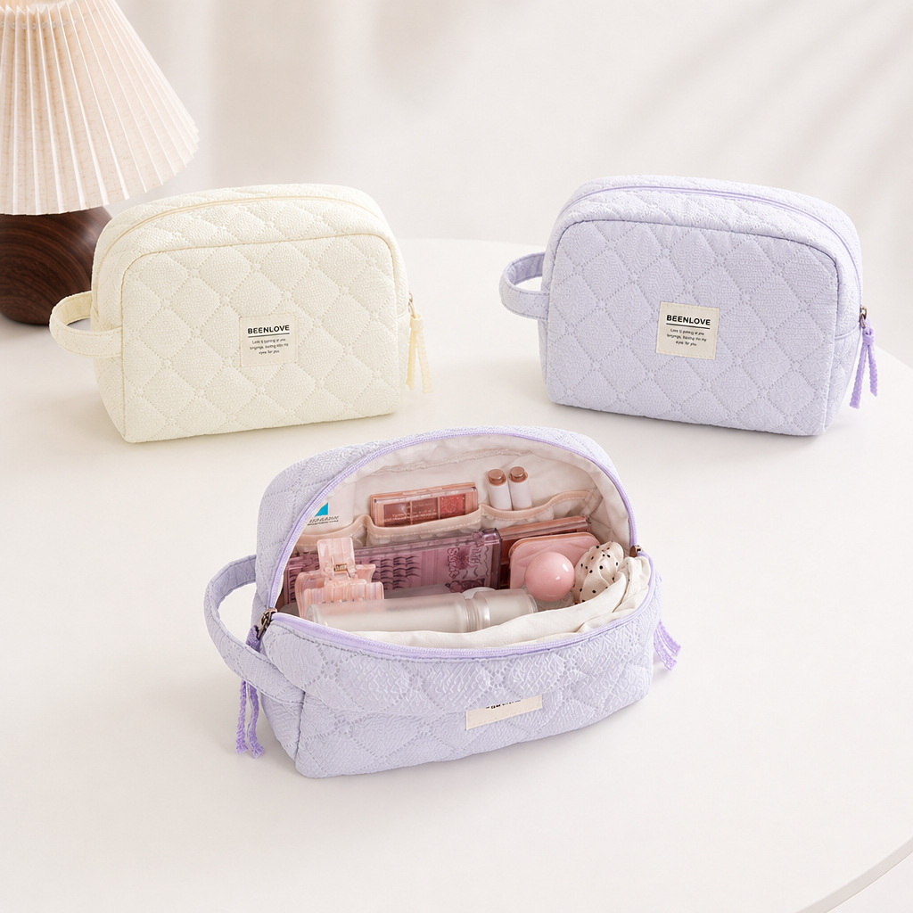 Runhui Qiwen travel storage bag, portable cosmetic bag, cosmetic storage bag, large capacity.