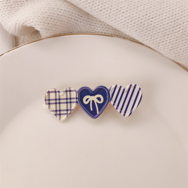 Nuevo amor arco pato boca clip de cabello dulce corazón de la niña libre frente frente frisa lateral clip de cabello roto tocado