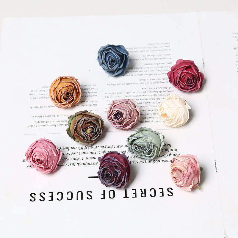 Retro Style Fake Flower Artificial Burnt Edge Rose Bud DIY Handmade Flower Arrangement Wedding Bouquet Home Decoration New Product Retro Style Fake Flower Artificial Burnt Edge Rose Bud DIY Handmade Flower Arrangement Wedding Bouquet Home Decoration New Product