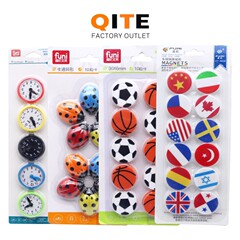 Cartoon whiteboard magnetic clips office hand-operated timing magnets magnetic particles national flag magnetic clips 30mm basketball football magnets