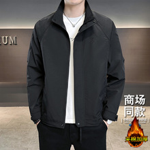 二棉夹克男2025新款短款潮流立领工装上衣秋冬款加厚保暖夹棉外套