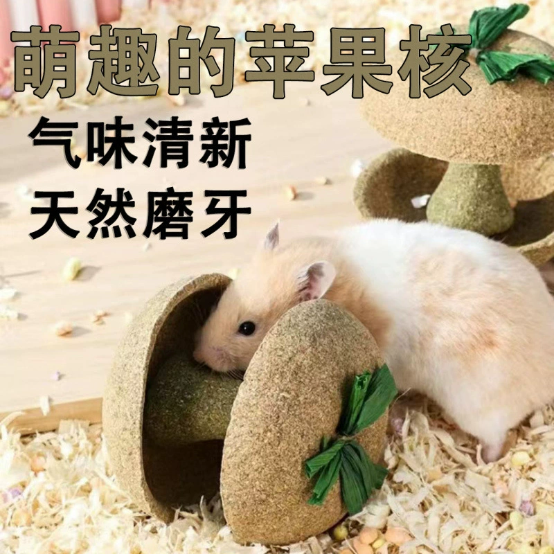 Палочка для прорезывания зубов с яблочным сердечком для хомяка, золотой медведь, еда для прорезывания зубов, закуски, износостойкие игрушки и принадлежности для ландшафтного дизайна