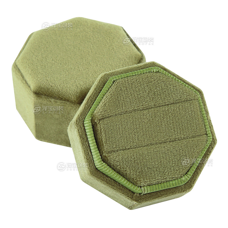 밀리터리 그린, 싱글 링 박스 [귀걸이 보관 가능]