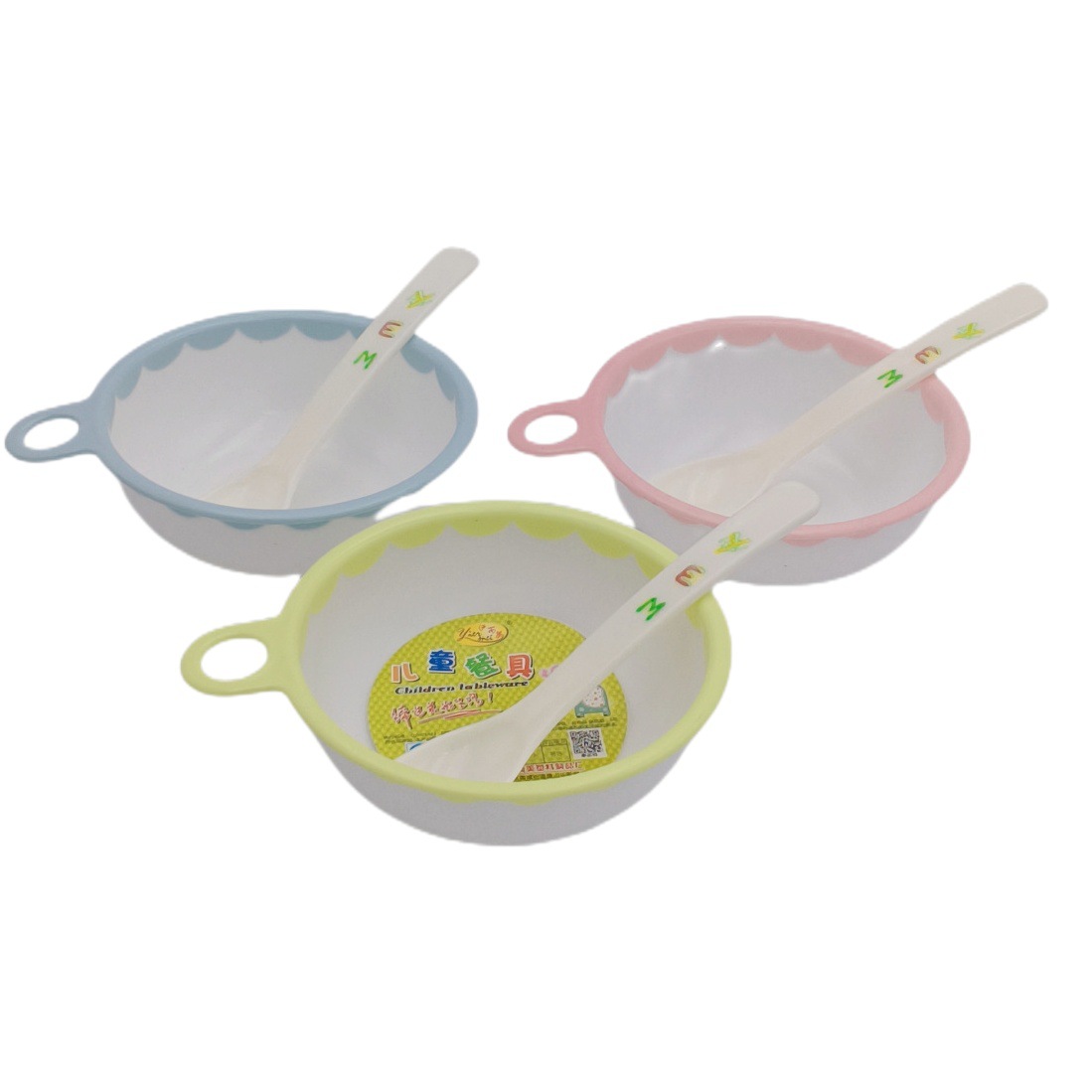 L2315 0079 # círculo Tazón Set 2 yuanes Tienda de bebé lindo dibujos animados melamina porcelana imitación jardín infantil comer image 1