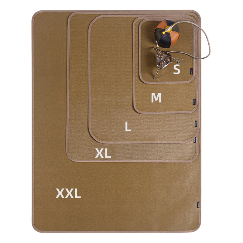 Acampar al aire libre paño ignífugo almohadilla de aislamiento retardante de llama de alta temperatura de silicona resistente fibra de vidrio barbacoa fuego manta anti-escaldadura estera de mesa