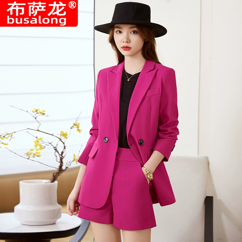 2024 новый стиль busalong busalong женский длинный рукав профессиональный костюм шорты костюмный комбинезон женский 812