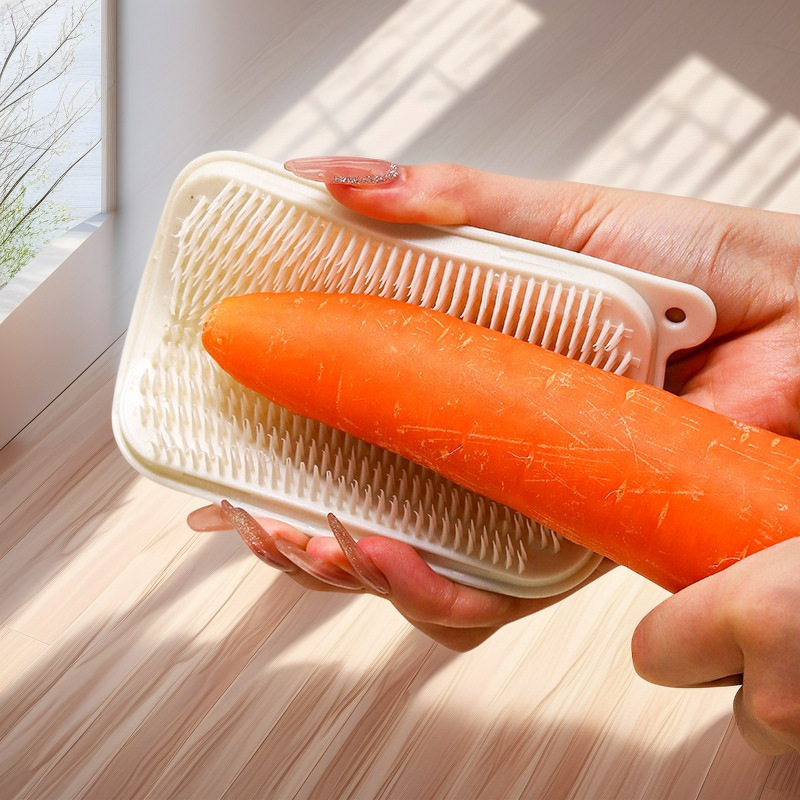 Fruit and Vegetable Cleaning Brush Kitchen Potato Washing Vegetable and Fruit Tool Bendable Cutting Board Multifunctional Cleaning Gap Brush Fruit and Vegetable Cleaning Brush Kitchen Potato Washing Vegetable and Fruit Tool Bendable Cutting Board Multifunctional Cleaning Gap Brush