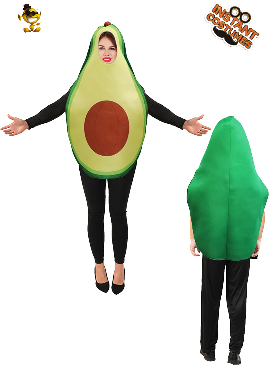 Fiesta de carnaval de Halloween transfronteriza cos ropa de actuación para adultos accesorios trajes divertidos de aguacate