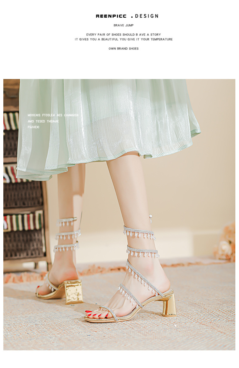 Dames sandalen met hak strass chunky gradient open teen_voghion.com