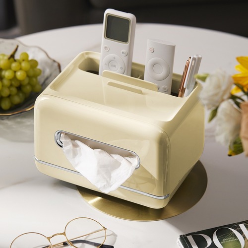 Independently designed Nordic light luxury tissue paper storage box PET living room desktop tissue box cross-border foreign trade