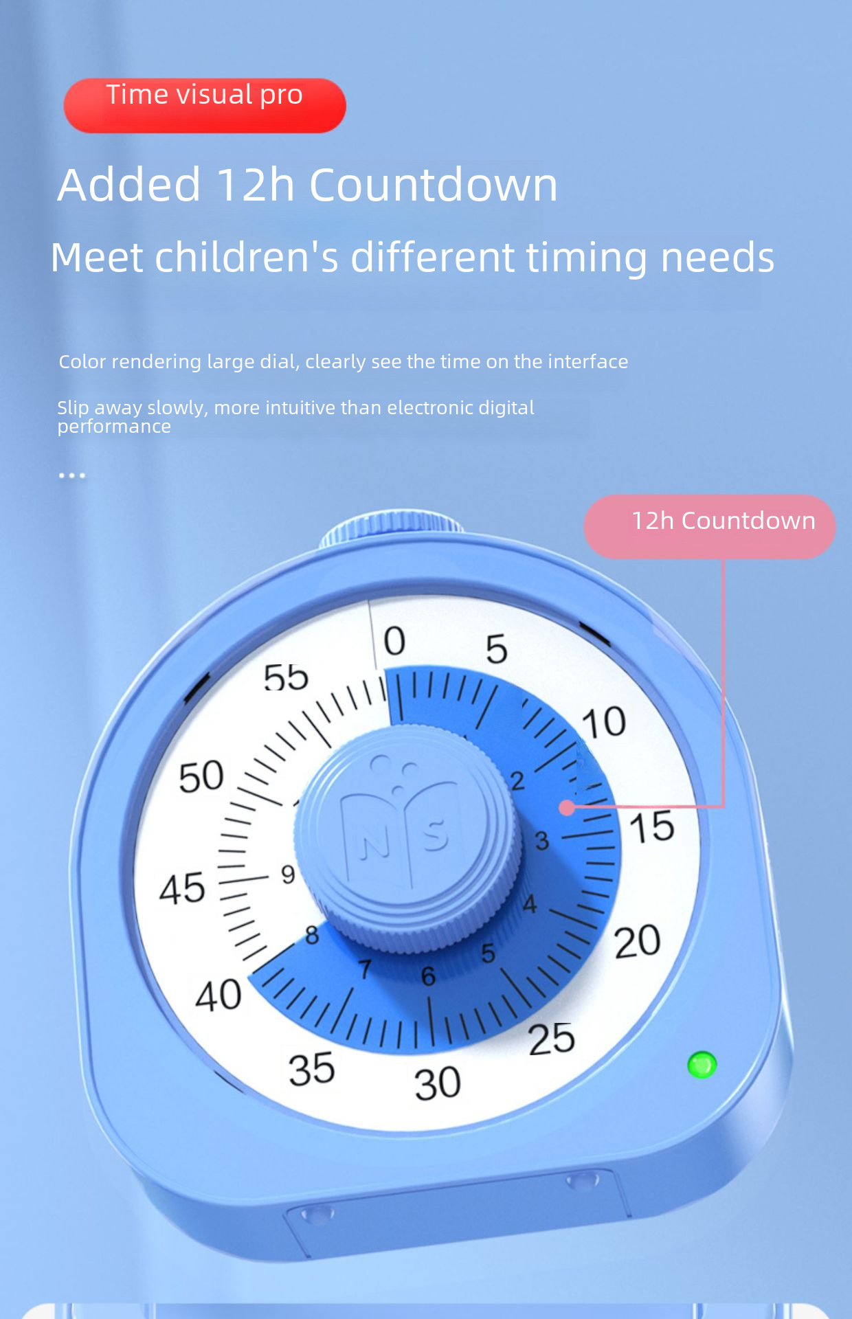 Cat Prince Visual Timer for Children Learning Special Self-discipline Timing Office Time Manager Alarm Clock