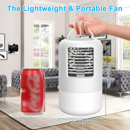 Round micro mini air cooler cooling fan air conditioner home outdoor office dormitory portable humidification air conditioning fan