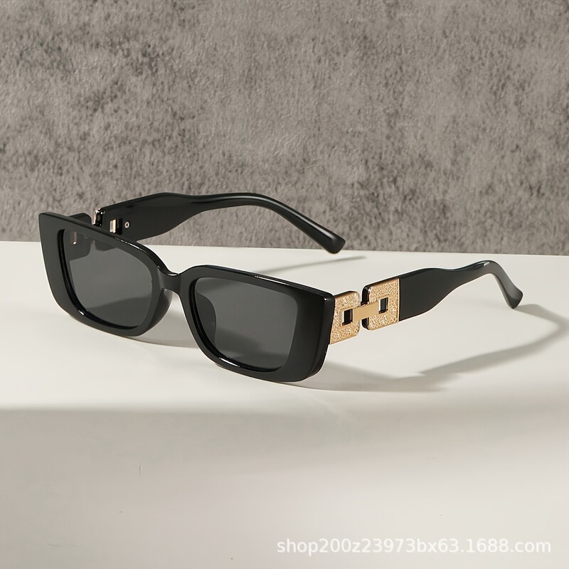 Cross-Border New Y2K Style Retro Double-Beam Sunglasses, Fashionable and Simple Large-Frame Sunshade Trendyy Personalized Sunglasses Ins