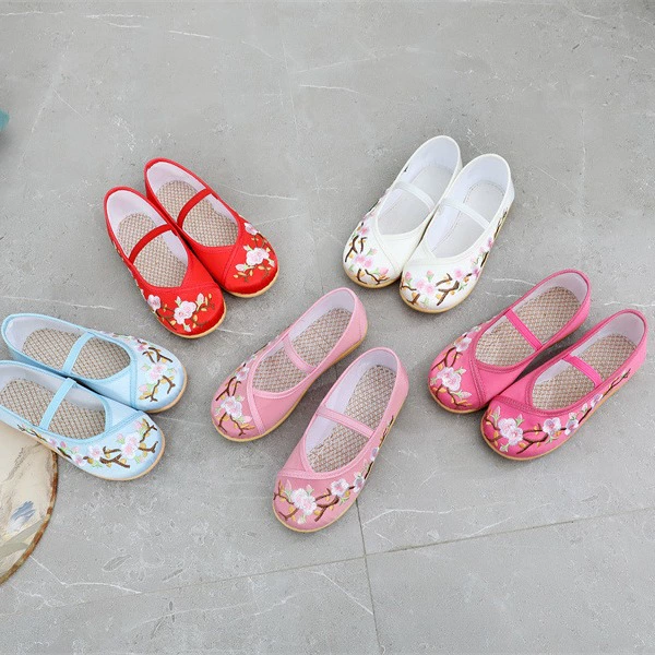 Hanfu обувь для девочек в китайском стиле детские вышитые туфли