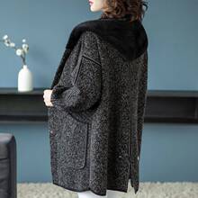 洋气妈妈开衫外衣中年妇女秋冬装中长款上衣服中老年高端时尚外套