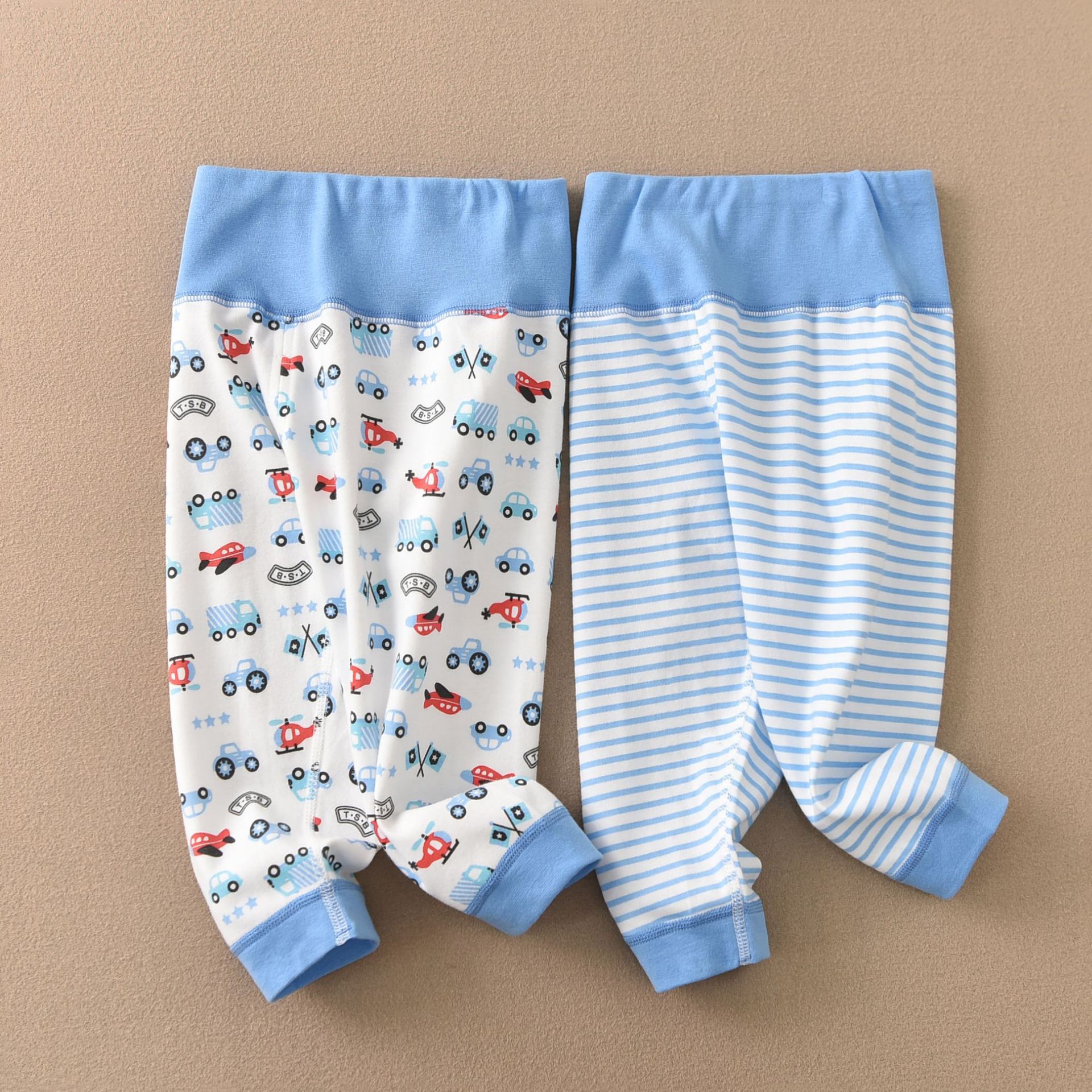 Distribution agent Songyu Nishimatsuya boneless patchwork thickened brushed hair for boys and girls children's home high waist belly protection and warmth