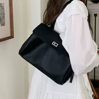 Емкая черная плечовая сумка, сумка на одно плечо