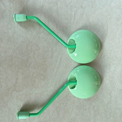 High-Definition Modified Colorful Jelly Electric Vehicle Reflective Small Round Mirror, Cute Cartoon Jelly Style Modified Rearview Mirror Wholesale (Motorcycle rearview mirror) - 8mm-universal-screw-color-jelly-electric-vehicle-round-mirror-green