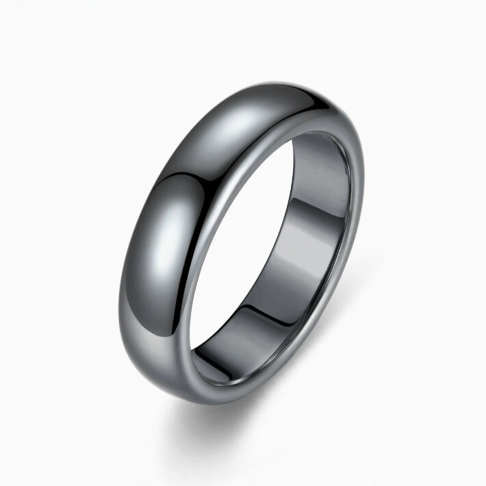 Cross-Border Hot-Selling Hematite Rings for Men and Women, Black Gallstone Curved Surface, Rhombus Surface, Flat Surface Rings for Women Wholesale