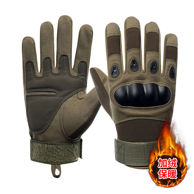 전체 손가락 카키 하드 케이스 [기모]]