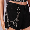 Fashionable metal chain hip-hop style, trend trousers, European style